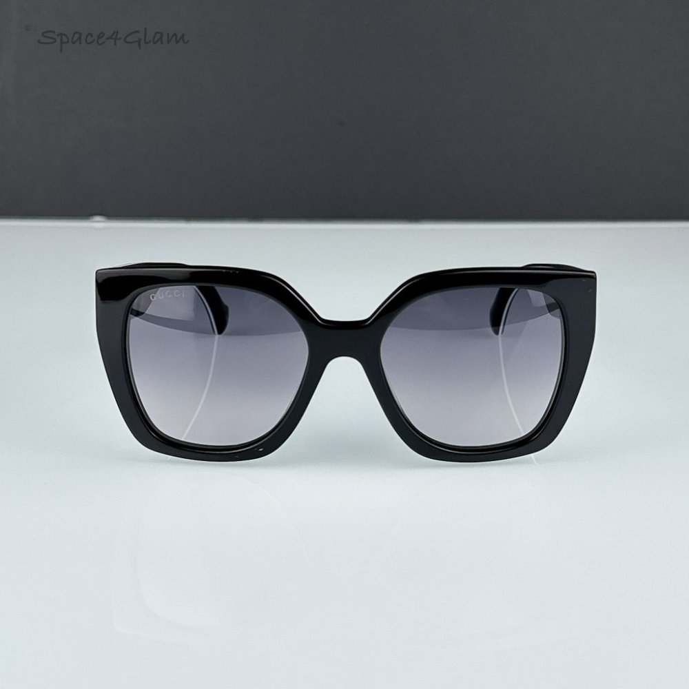 Gucci Women Sunglasses Black Grey Gradient Square GG1300S 004 BRAND NEW - Picture 3 of 11